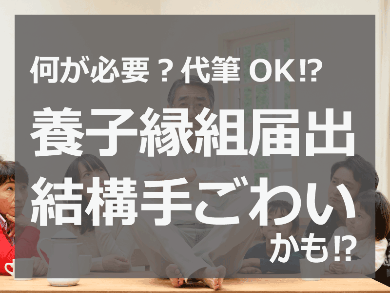 養子縁組届の書き方を再婚 婿養子等のケース別に説明